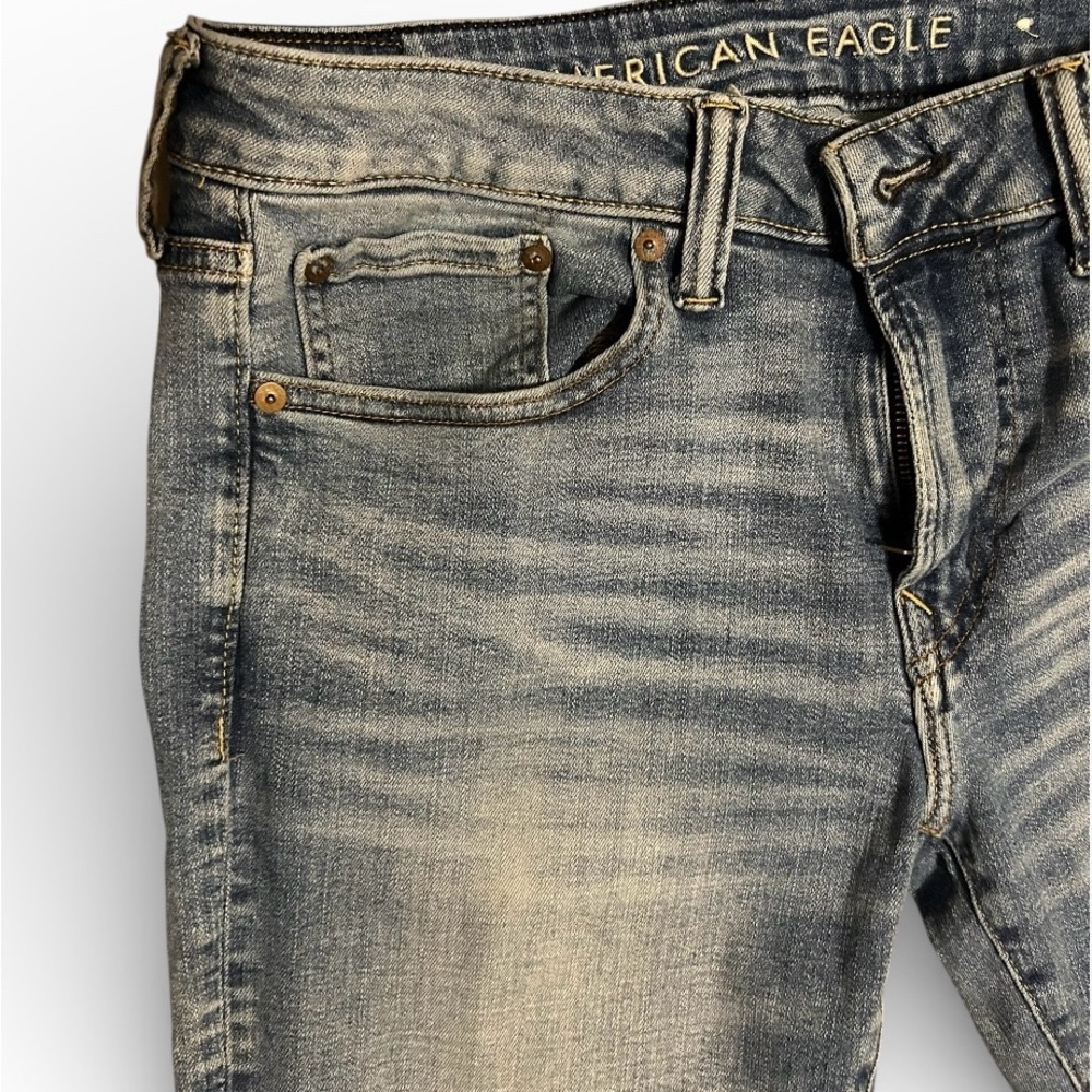 American Eagle AirFlex+ Slim Jeans Casual Stretch Light Wash Men’s 31x30 - Picture 3 of 10